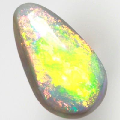 SOLID SEMI BLACK OPAL 5/5 Neon gold and green over sparkling red and blue RARE!